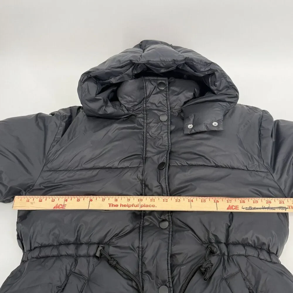 ABERCROMBIE & FITCH Air Cloud Hooded Puffer Parka Jacket Black Women Size M